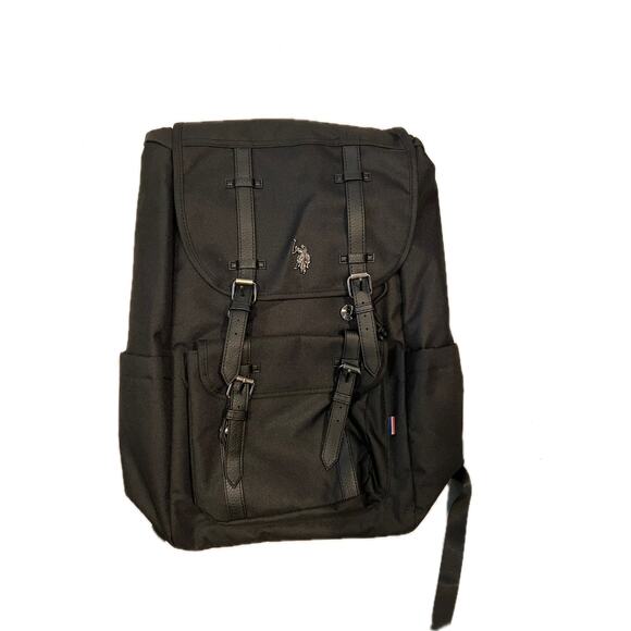 US Polo Assc Top Loading Backpack Black - Picture 1 of 5